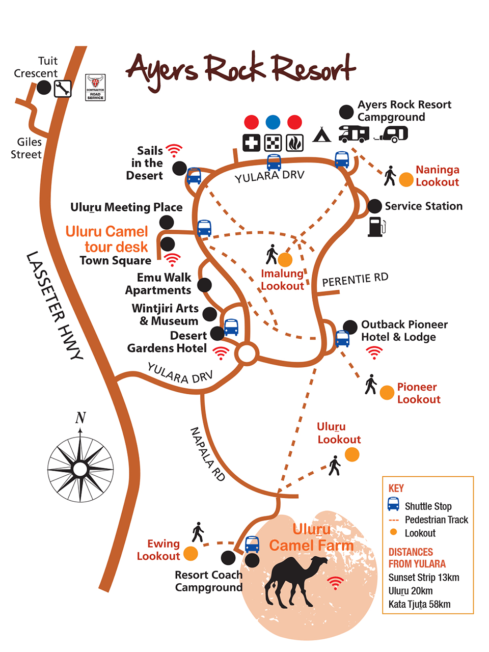 © Mulgas Adventures, Yulara (Ayers Rock Resort) Map