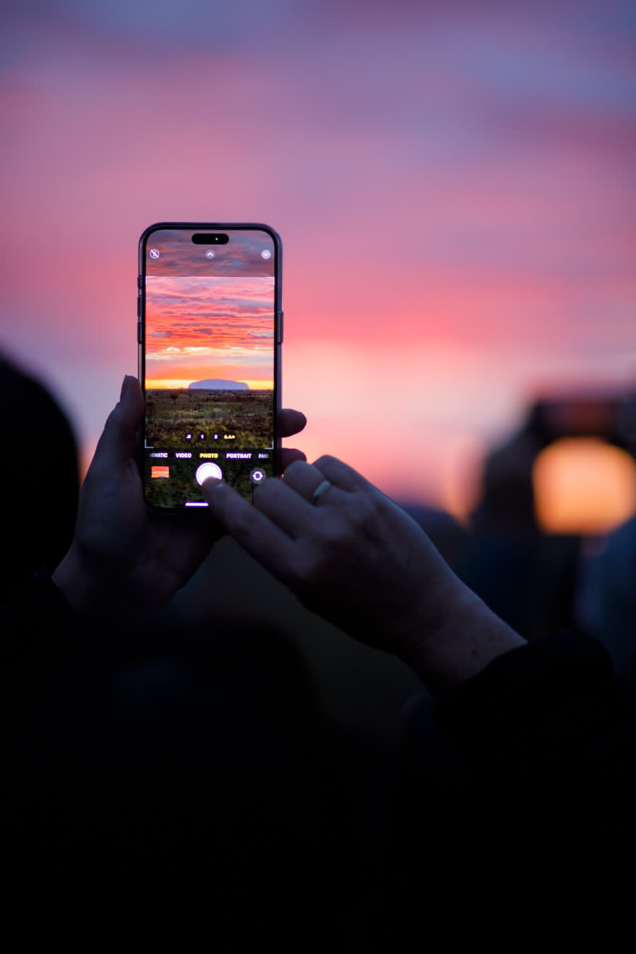 A moment frozen in time: capturing the breathtaking outback sunrise through the lens of a phone. Photo credit: John Klug. Instagram: @john_klug