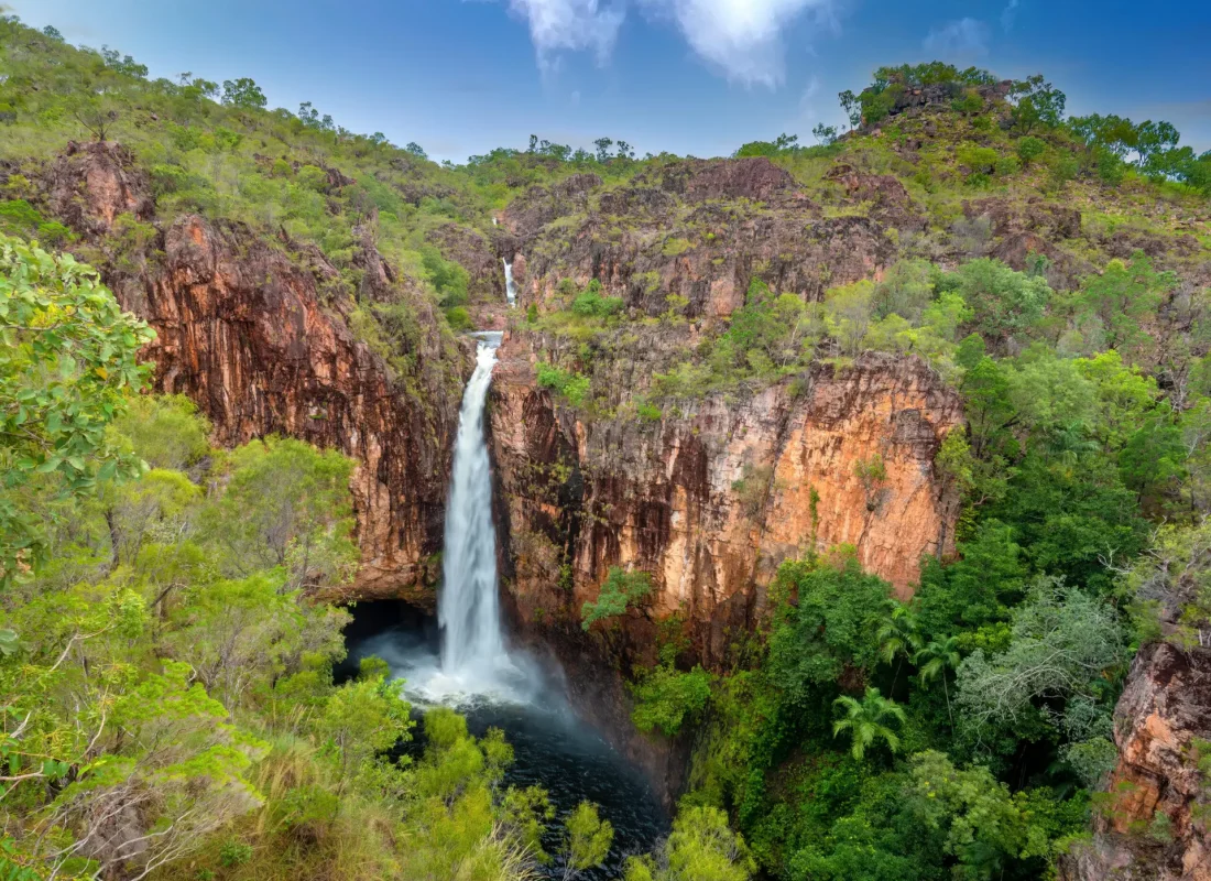 Tolmer Falls cascading into a pool in Litchfield National Park, Northern Territory, Australia